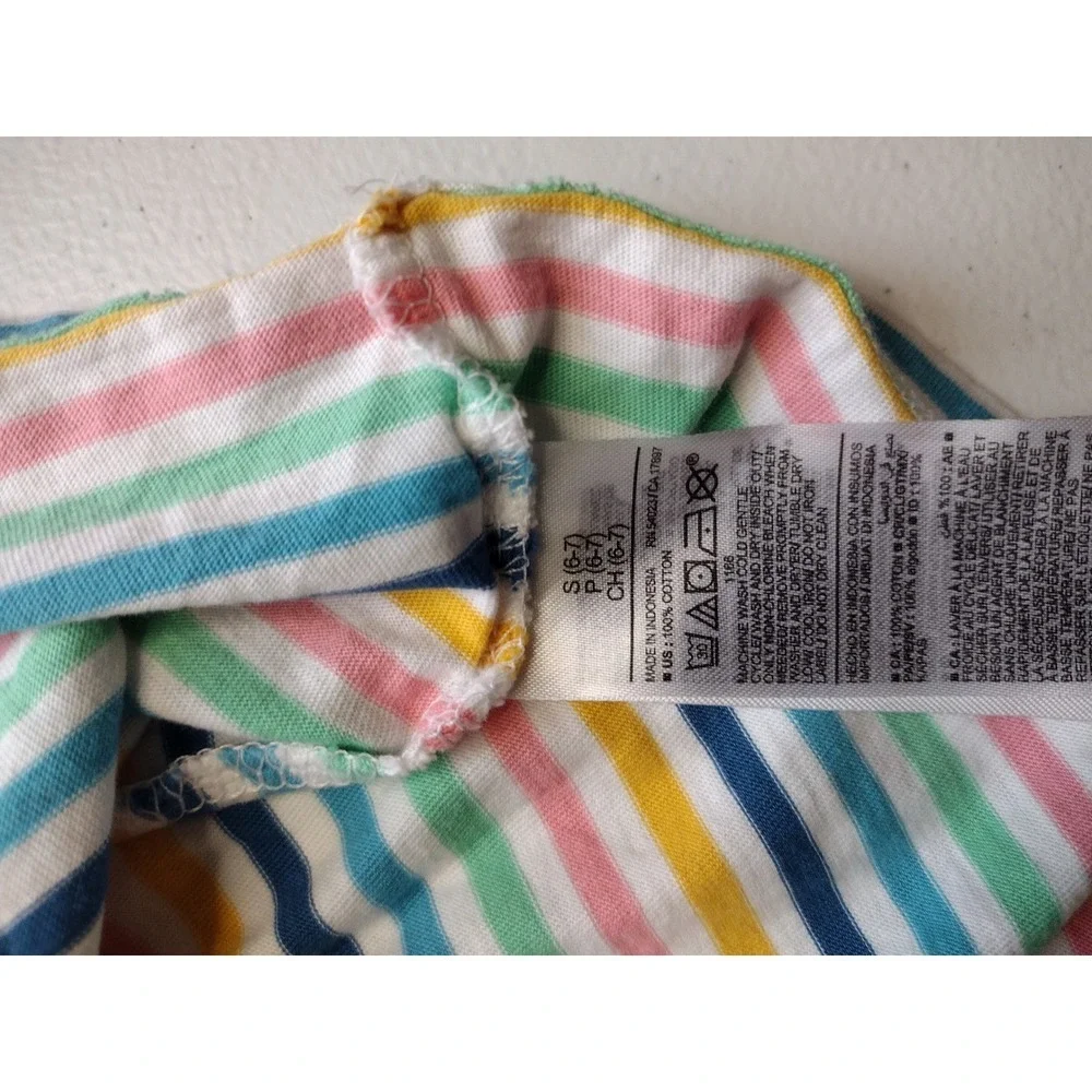 Old Navy Girls Striped Sleeveless Tiered Knit Dress Multicolor Size S 6-7